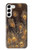 S3691 Plume de paon d'or Etui Coque Housse pour Samsung Galaxy S23 Plus