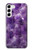 S3713 Graphique violet améthyste à quartz imprimé Etui Coque Housse pour Samsung Galaxy S23 Plus