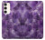 S3713 Graphique violet améthyste à quartz imprimé Etui Coque Housse pour Samsung Galaxy S23 Plus