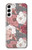 S3716 Motif floral rose Etui Coque Housse pour Samsung Galaxy S23 Plus