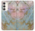 S3717 Imprimé graphique en marbre bleu pastel or rose Etui Coque Housse pour Samsung Galaxy S23 Plus