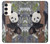 S3793 Peinture de neige mignon bébé panda Etui Coque Housse pour Samsung Galaxy S23 Plus