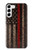 S3804 Graphique de drapeau de ligne rouge en métal de pompier Etui Coque Housse pour Samsung Galaxy S23 Plus