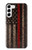 S3804 Graphique de drapeau de ligne rouge en métal de pompier Etui Coque Housse pour Samsung Galaxy S23 Plus