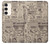 S3819 Papier Vintage rétro Etui Coque Housse pour Samsung Galaxy S23 Plus