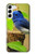 S3839 Oiseau bleu du bonheur Oiseau bleu Etui Coque Housse pour Samsung Galaxy S23 Plus