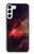 S3897 Espace nébuleuse rouge Etui Coque Housse pour Samsung Galaxy S23 Plus
