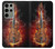 S0864 Violon feu Etui Coque Housse pour Samsung Galaxy S23 Ultra