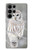 S1566 Milou Blanc Chouette Chouette Etui Coque Housse pour Samsung Galaxy S23 Ultra