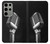 S1672 Rétro Musique Jazz Microphone Etui Coque Housse pour Samsung Galaxy S23 Ultra