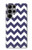 S2345 Marine Bleu Shavron Zig zag Etui Coque Housse pour Samsung Galaxy S23 Ultra