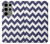 S2345 Marine Bleu Shavron Zig zag Etui Coque Housse pour Samsung Galaxy S23 Ultra
