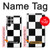 S2492 Noir et blanc Damier Etui Coque Housse pour Samsung Galaxy S23 Ultra