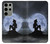 S2668 Silhouette sirène Lune Nuit Etui Coque Housse pour Samsung Galaxy S23 Ultra