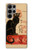 S2739 Chat Noir Noir Chat Millésime Etui Coque Housse pour Samsung Galaxy S23 Ultra