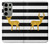 S2794 Noir et blanc rayé cerf d'or Sparkles Etui Coque Housse pour Samsung Galaxy S23 Ultra