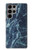 S2799 Lumière Bleu Marbre Pierre Imprimé Graphique Etui Coque Housse pour Samsung Galaxy S23 Ultra