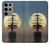S2897 Pirate Ship Lune Nuit Etui Coque Housse pour Samsung Galaxy S23 Ultra