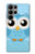 S3029 Bleu mignon Chouette Etui Coque Housse pour Samsung Galaxy S23 Ultra