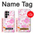 S3036 Flore de fleur rose douce Etui Coque Housse pour Samsung Galaxy S23 Ultra