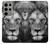 S3372 Lion Visage Etui Coque Housse pour Samsung Galaxy S23 Ultra