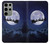 S3508 Noël Père Noël Lune Etui Coque Housse pour Samsung Galaxy S23 Ultra