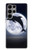 S3510 Dauphin Lune Nuit Etui Coque Housse pour Samsung Galaxy S23 Ultra