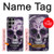 S3582 Crâne pourpre sucre Etui Coque Housse pour Samsung Galaxy S23 Ultra