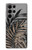 S3692 Feuilles de palmier gris noir Etui Coque Housse pour Samsung Galaxy S23 Ultra