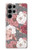 S3716 Motif floral rose Etui Coque Housse pour Samsung Galaxy S23 Ultra