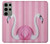 S3805 Flamant Rose Pastel Etui Coque Housse pour Samsung Galaxy S23 Ultra