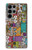 S3879 Griffonnage de musique rétro Etui Coque Housse pour Samsung Galaxy S23 Ultra