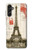 S2108 Tour Eiffel de Paris Carte postale Etui Coque Housse pour Samsung Galaxy A14 5G