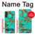 S2688 Aqua Copper Turquoise Graphic Gemme Etui Coque Housse pour Samsung Galaxy A14 5G