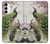 S2773 Paon Peinture brosse chinoise Etui Coque Housse pour Samsung Galaxy A14 5G