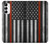 S3472 sapeur pompier Rouge mince ligne Drapeau Etui Coque Housse pour Samsung Galaxy A14 5G