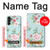 S3494 Rose à pois millésimé Etui Coque Housse pour Samsung Galaxy A14 5G
