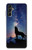 S3555 Loup Hurlant Million étoiles Etui Coque Housse pour Samsung Galaxy A14 5G