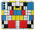 S3814 Composition de dessin au trait Piet Mondrian Etui Coque Housse pour Samsung Galaxy A14 5G