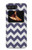 S2345 Marine Bleu Shavron Zig zag Etui Coque Housse pour Motorola Moto Razr 2022
