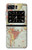 S3418 Carte du monde millésimé Etui Coque Housse pour Motorola Moto Razr 2022