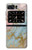 S3717 Imprimé graphique en marbre bleu pastel or rose Etui Coque Housse pour Motorola Moto Razr 2022