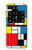 S3814 Composition de dessin au trait Piet Mondrian Etui Coque Housse pour Motorola Moto Razr 2022