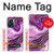 S3896 Stries d'or en marbre violet Etui Coque Housse pour OnePlus Nord N300