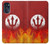 S2803 Feu Rouge Diable Lance Symbole Etui Coque Housse pour Motorola Moto G 5G (2023)