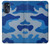 S2958 Armée Bleu Camo Camouflage Etui Coque Housse pour Motorola Moto G 5G (2023)