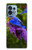 S1565 Oiseau bleu de bonheur Bleu Oiseau Etui Coque Housse pour Motorola Edge+ (2023), X40, X40 Pro, Edge 40 Pro