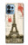 S2108 Tour Eiffel de Paris Carte postale Etui Coque Housse pour Motorola Edge+ (2023), X40, X40 Pro, Edge 40 Pro