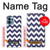 S2345 Marine Bleu Shavron Zig zag Etui Coque Housse pour Motorola Edge+ (2023), X40, X40 Pro, Edge 40 Pro