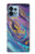 S3676 Pierre de marbre abstraite colorée Etui Coque Housse pour Motorola Edge+ (2023), X40, X40 Pro, Edge 40 Pro